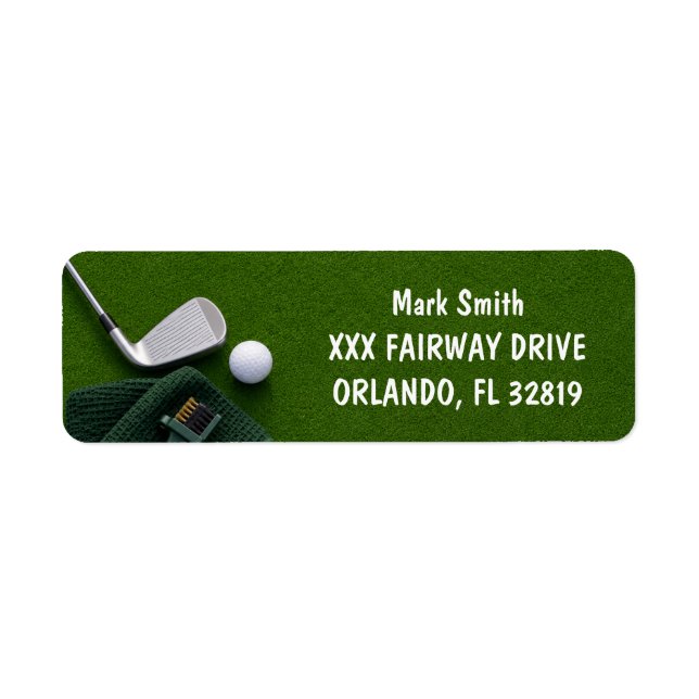 Etiqueta Golfe com Nome para golfista  (Frente)