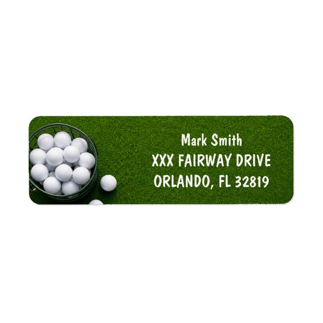 Etiqueta Golfe com Nome para golfista  (Frente)