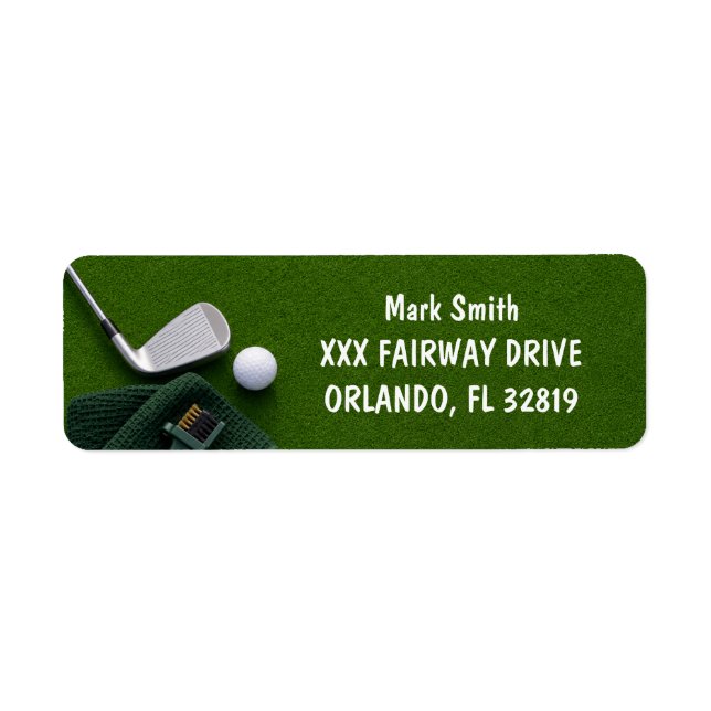 Etiqueta Golfe com Nome para golfista  (Frente)