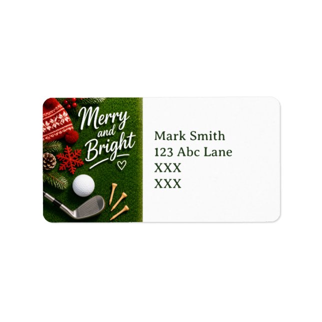 Etiqueta Golfe tema de Natal (Frente)
