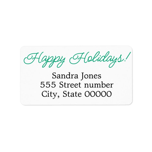 Etiqueta Gorgeous address labels happy holidays (Frente)