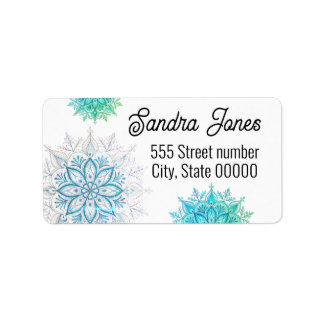 Etiqueta Gorgeous address labels snowflake