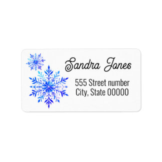 Etiqueta Gorgeous address labels snowflake