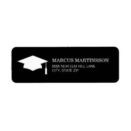 Etiqueta Gota de Graduação Preto Branco