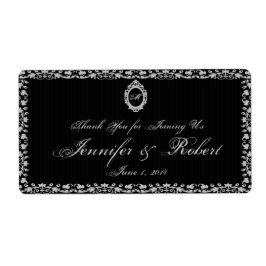 Etiqueta Gótica Frame Monograma Garrafa Água