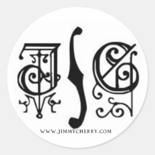Etiqueta gótico do logotipo de JC