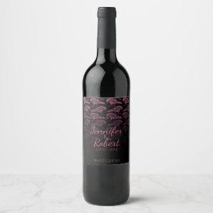 Etiqueta gótico do vinho do casamento do corvo