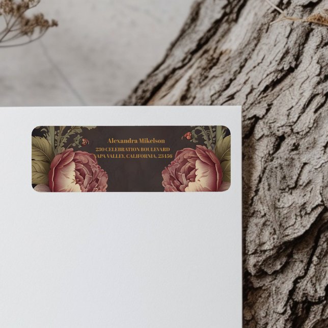 Etiqueta Gótico Floral Chá de panela Vitoriano (Criador carregado)