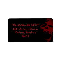 Gótico Tema do Horror Vermelho e Preto - Caveira n