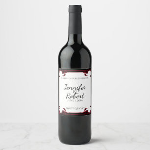Etiqueta gótico vermelha elegante do vinho do