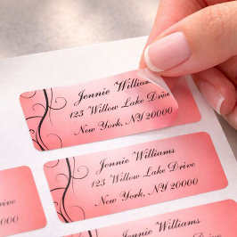 Etiqueta Gradação Contemporânea de Vetor Rosa e Preto