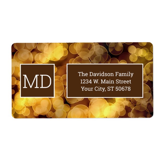 Etiqueta Gradiente Abstrato Bokeh (Frente)