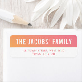 Etiqueta Gradiente amarelo-rosa-rosa moderno na moda SMART