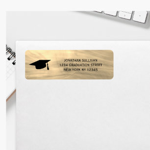 Etiqueta Graduação Beige Return Address l