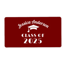 Graduação Personalizada Maroon e White