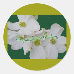 Etiqueta graduada dos parabéns das flores do