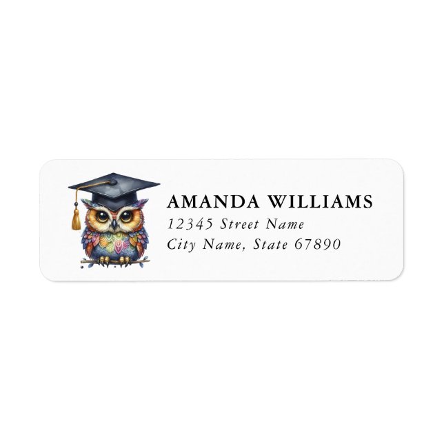 Etiqueta Graduation Return Address Labels (Frente)