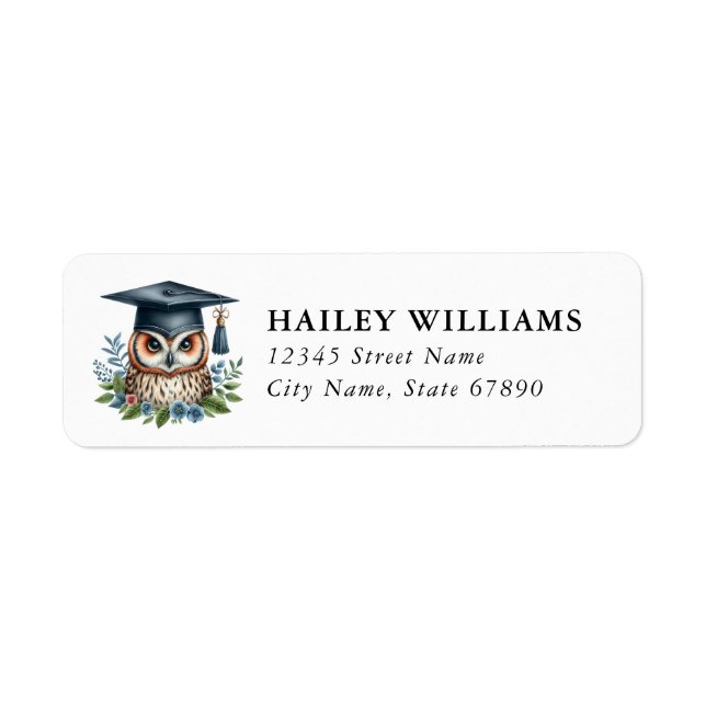 Etiqueta Graduation Return Address Labels (Frente)