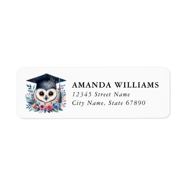 Etiqueta Graduation Return Address Labels (Frente)