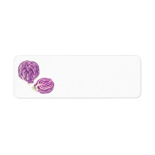 Etiqueta gráfico de repolho roxo