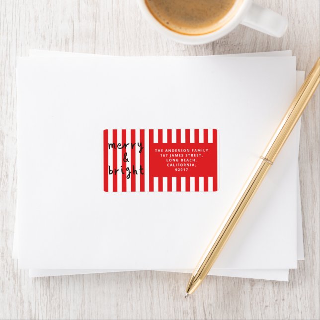 Etiqueta Gráfico moderno, mínimo, vermelho e branco de Nata (Insitu)