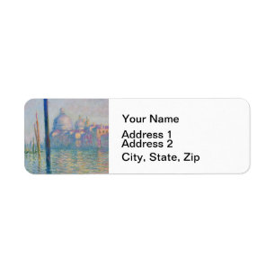 Etiqueta Grand Canal Monet Veneza Itália Pintura Clássica