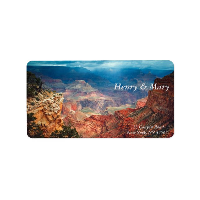 Etiqueta Grand Canyon, Arizona, EUA (Frente)