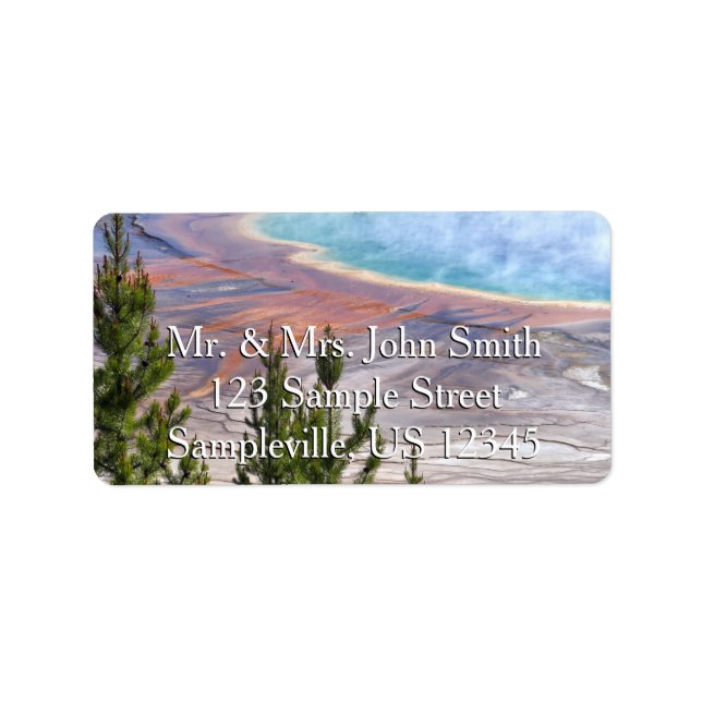 Etiqueta Grand Prismatic Overlook (Frente)