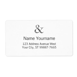 Etiqueta Grande Caslon, Preto Médio, com Grãos de Impressão