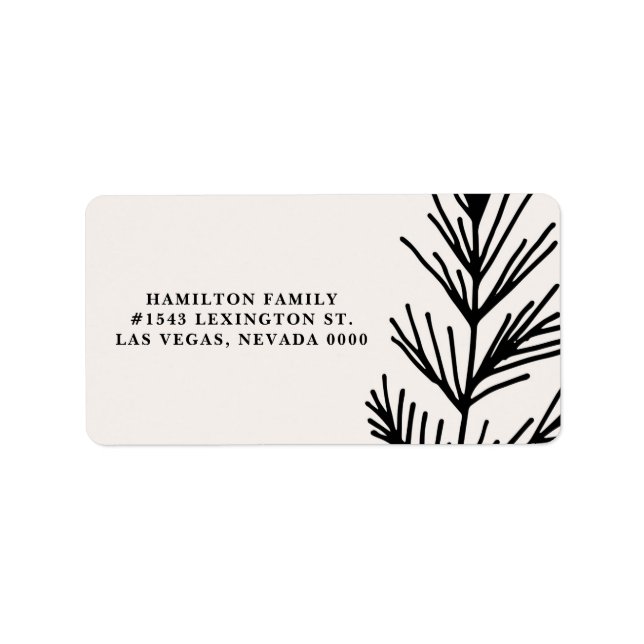 Etiqueta Grande Feliz e Folhas (Frente)