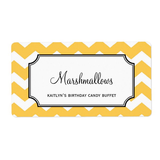 Etiqueta Granel de buffet de balas de doces personalizados  (Frente)