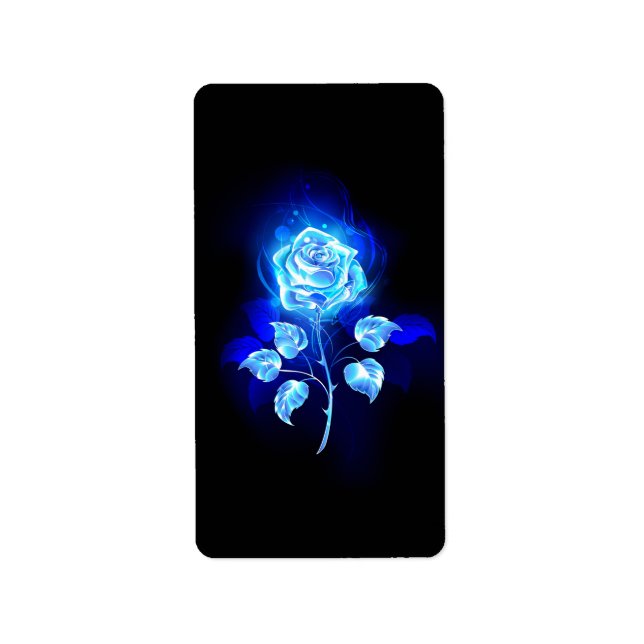 Etiqueta Gravação de Rosa Azul (Frente)