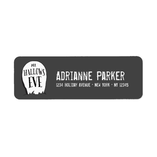 Etiqueta Graveyard Stories Halloween Party (Frente)