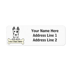 Etiqueta Great dane personalizado