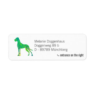 Etiqueta Great Dane Verde 