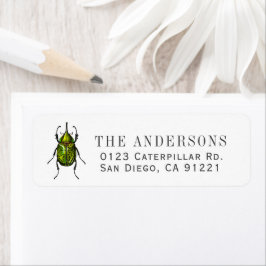 Etiqueta Green Beetle Return Address