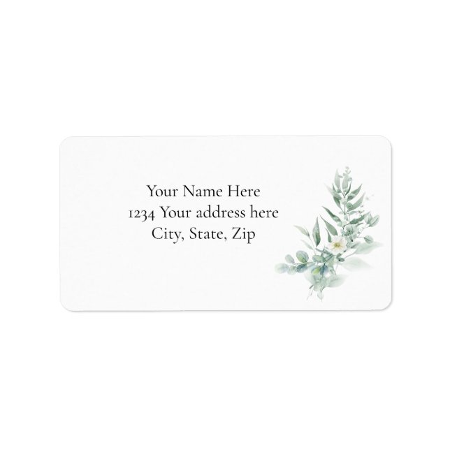 Etiqueta Green Foliage Address Label (Frente)