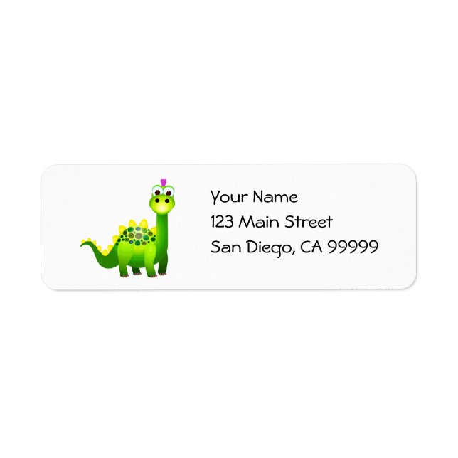 Etiqueta Green Punk Dino (Frente)