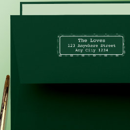 Etiqueta Green Snowflakes Feliz Natal