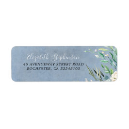 Etiqueta Greenery e Dusty Blue Wedding