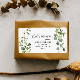 Etiqueta Greenery Eucalyptus Boho Calliografia