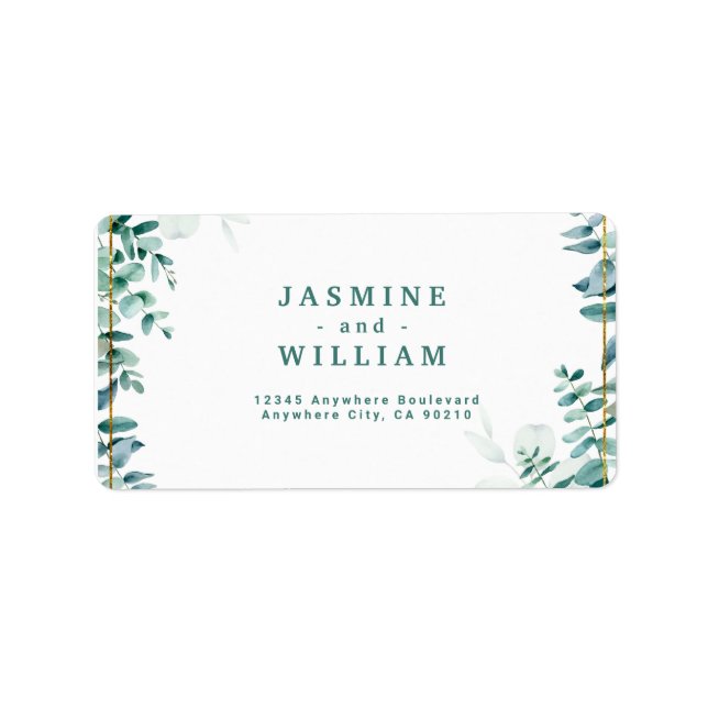 Etiqueta Greenery Eucalyptus Frameborder (Frente)