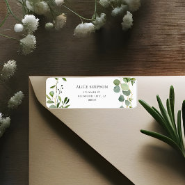 Etiqueta Greenery Eucalyptus Return Address