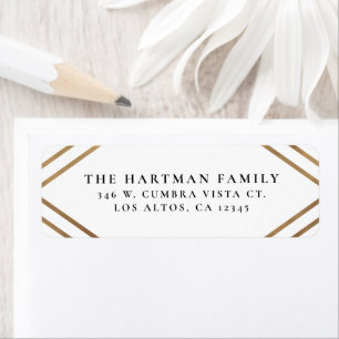 Etiqueta Grelhas de Diamantes Douradas Elegantes White Bl