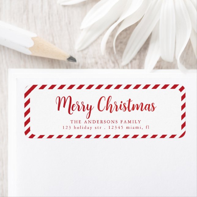 Etiqueta Greve de Natal Branca Vermelha (Insitu)