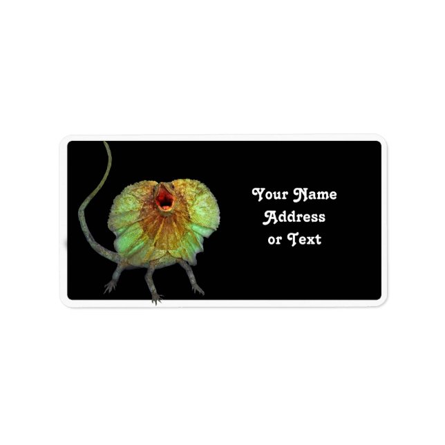 Etiqueta Gritando com o Lizard (Frente)