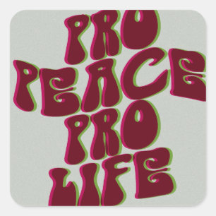 Etiqueta Groovy da Pro-Vida da Pro-Paz