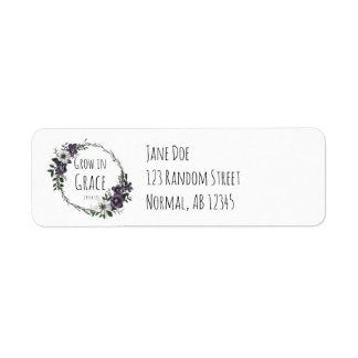Etiqueta Grow in Grace Address Labels