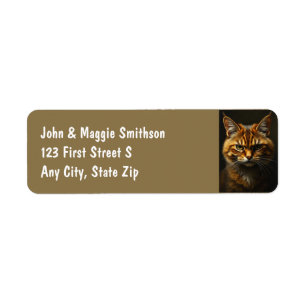 Etiqueta Grumpy Orange Tabby Cat Kitt