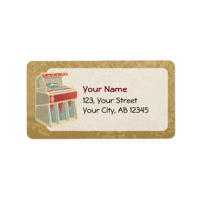 Etiqueta Grunge Jukebox (Frente)